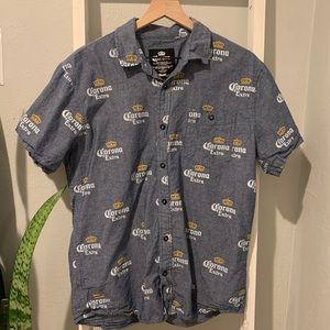 Men’s Large Blue Corona Extra Button Down Shirt